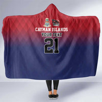 Cayman Islands Cricket Custom Hooded Blanket Classic Coat of Arms Sporty - Wonder Print Shop