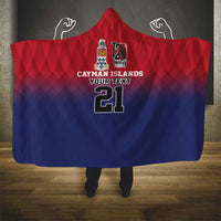 Cayman Islands Cricket Custom Hooded Blanket Classic Coat of Arms Sporty - Wonder Print Shop