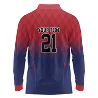 Cayman Islands Cricket Custom Long Sleeve Polo Shirt Classic Coat of Arms Sporty - Wonder Print Shop