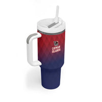 Cayman Islands Cricket Custom Tumbler With Handle Classic Coat of Arms Sporty - Wonder Print Shop