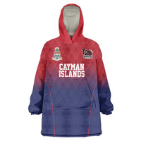 Cayman Islands Cricket Custom Wearable Blanket Hoodie Classic Coat of Arms Sporty - Wonder Print Shop