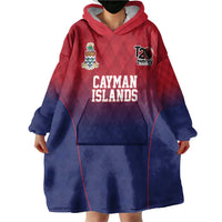 Cayman Islands Cricket Custom Wearable Blanket Hoodie Classic Coat of Arms Sporty - Wonder Print Shop