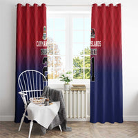 Cayman Islands Cricket Custom Window Curtain Classic Coat of Arms Sporty - Wonder Print Shop