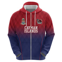Cayman Islands Cricket Custom Zip Hoodie Classic Coat of Arms Sporty - Wonder Print Shop