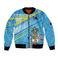 The Bahamas Cricket Custom Bomber Jacket Marlin Flamingo Come On Bahamian - Wonder Print Shop