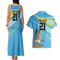 The Bahamas Cricket Custom Couples Matching Tank Maxi Dress and Hawaiian Shirt Marlin Flamingo Come On Bahamian - Wonder Print Shop