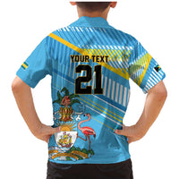 The Bahamas Cricket Custom Family Matching Mermaid Dress and Hawaiian Shirt Marlin Flamingo Come On Bahamian - Wonder Print Shop