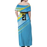 The Bahamas Cricket Custom Family Matching Off Shoulder Maxi Dress and Hawaiian Shirt Marlin Flamingo Come On Bahamian - Wonder Print Shop