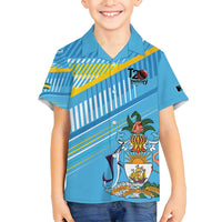 The Bahamas Cricket Custom Family Matching Off Shoulder Short Dress and Hawaiian Shirt Marlin Flamingo Come On Bahamian - Wonder Print Shop