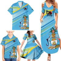 The Bahamas Cricket Custom Family Matching Summer Maxi Dress and Hawaiian Shirt Marlin Flamingo Come On Bahamian - Wonder Print Shop