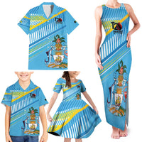 The Bahamas Cricket Custom Family Matching Tank Maxi Dress and Hawaiian Shirt Marlin Flamingo Come On Bahamian - Wonder Print Shop