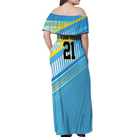 The Bahamas Cricket Custom Off Shoulder Maxi Dress Marlin Flamingo Come On Bahamian - Wonder Print Shop
