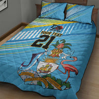 The Bahamas Cricket Custom Quilt Bed Set Marlin Flamingo Come On Bahamian - Wonder Print Shop