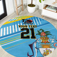 The Bahamas Cricket Custom Round Carpet Marlin Flamingo Come On Bahamian - Wonder Print Shop
