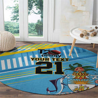 The Bahamas Cricket Custom Round Carpet Marlin Flamingo Come On Bahamian - Wonder Print Shop