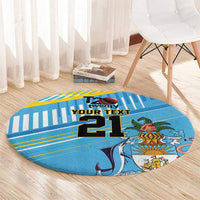 The Bahamas Cricket Custom Round Carpet Marlin Flamingo Come On Bahamian - Wonder Print Shop