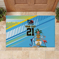 The Bahamas Cricket Custom Rubber Doormat Marlin Flamingo Come On Bahamian - Wonder Print Shop