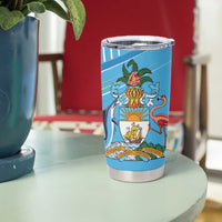 The Bahamas Cricket Custom Tumbler Cup Marlin Flamingo Come On Bahamian - Wonder Print Shop