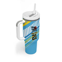 The Bahamas Cricket Custom Tumbler With Handle Marlin Flamingo Come On Bahamian - Wonder Print Shop