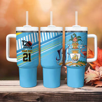 The Bahamas Cricket Custom Tumbler With Handle Marlin Flamingo Come On Bahamian - Wonder Print Shop