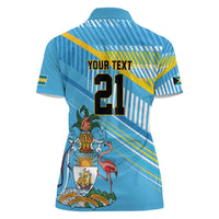 The Bahamas Cricket Custom Women Polo Shirt Marlin Flamingo Come On Bahamian - Wonder Print Shop