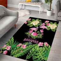 The Bahamas Flamingo Area Rug Bahamian Tropical Flowers - Wonder Print Shop