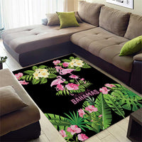 The Bahamas Flamingo Area Rug Bahamian Tropical Flowers - Wonder Print Shop