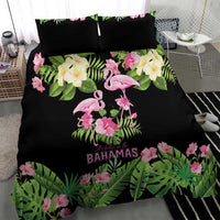 The Bahamas Flamingo Bedding Set Bahamian Tropical Flowers - Wonder Print Shop