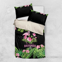 The Bahamas Flamingo Bedding Set Bahamian Tropical Flowers - Wonder Print Shop
