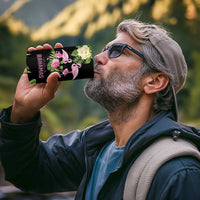 The Bahamas Flamingo 4 in 1 Can Cooler Tumbler Bahamian Tropical Flowers - Wonder Print Shop