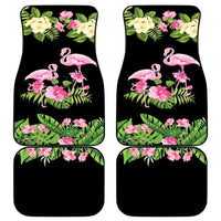 The Bahamas Flamingo Car Mats Bahamian Tropical Flowers - Wonder Print Shop