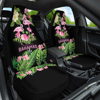 The Bahamas Flamingo Car Seat Cover Bahamian Tropical Flowers - Wonder Print Shop
