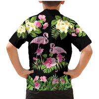 The Bahamas Flamingo Family Matching Mermaid Dress and Hawaiian Shirt Bahamian Tropical Flowers - Wonder Print Shop