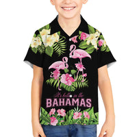 The Bahamas Flamingo Family Matching Summer Maxi Dress and Hawaiian Shirt Bahamian Tropical Flowers - Wonder Print Shop