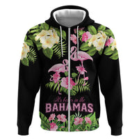 The Bahamas Flamingo Hoodie Bahamian Tropical Flowers - Wonder Print Shop