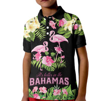 The Bahamas Flamingo Kid Polo Shirt Bahamian Tropical Flowers - Wonder Print Shop