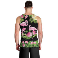 The Bahamas Flamingo Men Tank Top Bahamian Tropical Flowers - Wonder Print Shop
