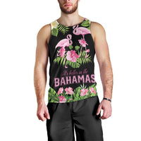 The Bahamas Flamingo Men Tank Top Bahamian Tropical Flowers - Wonder Print Shop