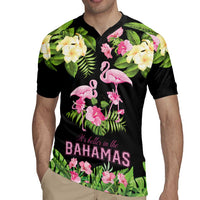The Bahamas Flamingo Rugby Jersey Bahamian Tropical Flowers - Wonder Print Shop