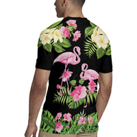 The Bahamas Flamingo Rugby Jersey Bahamian Tropical Flowers - Wonder Print Shop