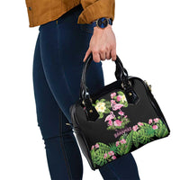 The Bahamas Flamingo Shoulder Handbag Bahamian Tropical Flowers - Wonder Print Shop