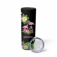 The Bahamas Flamingo Skinny Tumbler Bahamian Tropical Flowers - Wonder Print Shop