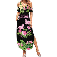 The Bahamas Flamingo Summer Maxi Dress Bahamian Tropical Flowers - Wonder Print Shop
