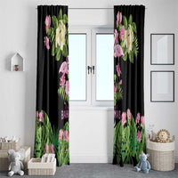The Bahamas Flamingo Window Curtain Bahamian Tropical Flowers - Wonder Print Shop