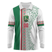 Algeria Tasqa n Umadal Custom Long Sleeve Polo Shirt Amazigh Desert Pattern Edition