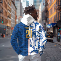 Cabo Verde Kopa di Mundu Custom Hoodie Atlantic Waves Blue Edition