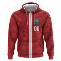 Cabo Verde Kopa di Mundu Custom Hoodie Atlantic Waves Red Edition