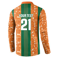 Cote d'Ivoire N'glo Wa Klo Custom Button Sweatshirt Baoule Textile Edition