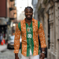 Cote d'Ivoire N'glo Wa Klo Custom Long Sleeve Button Shirt Baoule Textile Edition