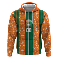 Cote d'Ivoire N'glo Wa Klo Custom Zip Hoodie Baoule Textile Edition